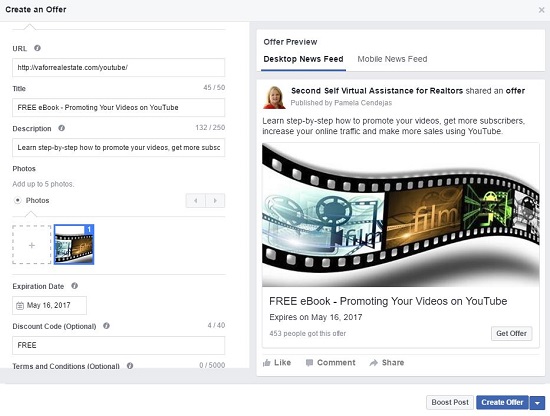 How to Create An Offer on Facebook