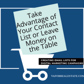 Take Advantage of Your Contact List or Leave Money on the Table
